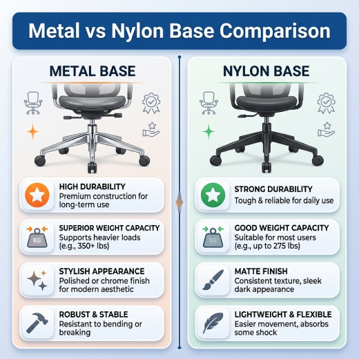 Metal vs Nylon Base Comparison