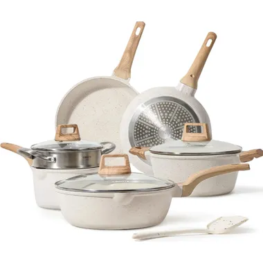 cast Pots and pans set Granite 10pcs