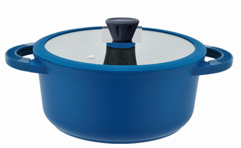 Cast pots black w/silicone handle