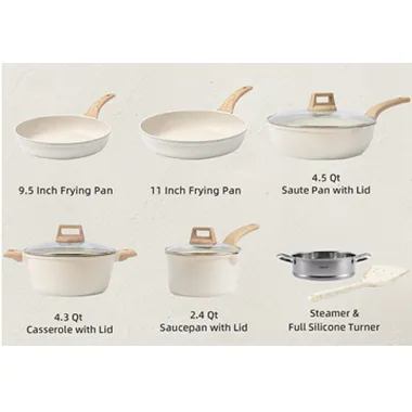 Cast alu cookware set 10 pcs