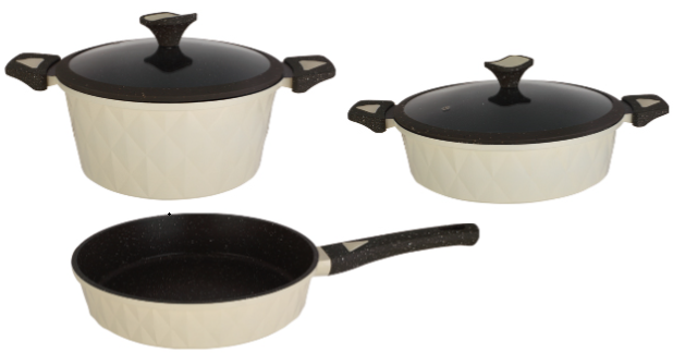 Diamond cast cookwares set 5 pcs