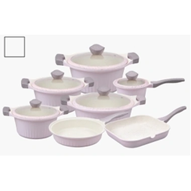 16pcs cast aluminum cookware set