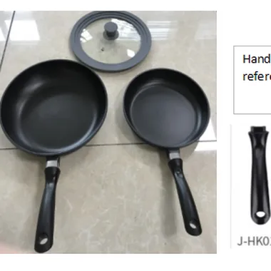 5pcs 24+28 cm Cast Alum Fry Pan with Bakelite Handle