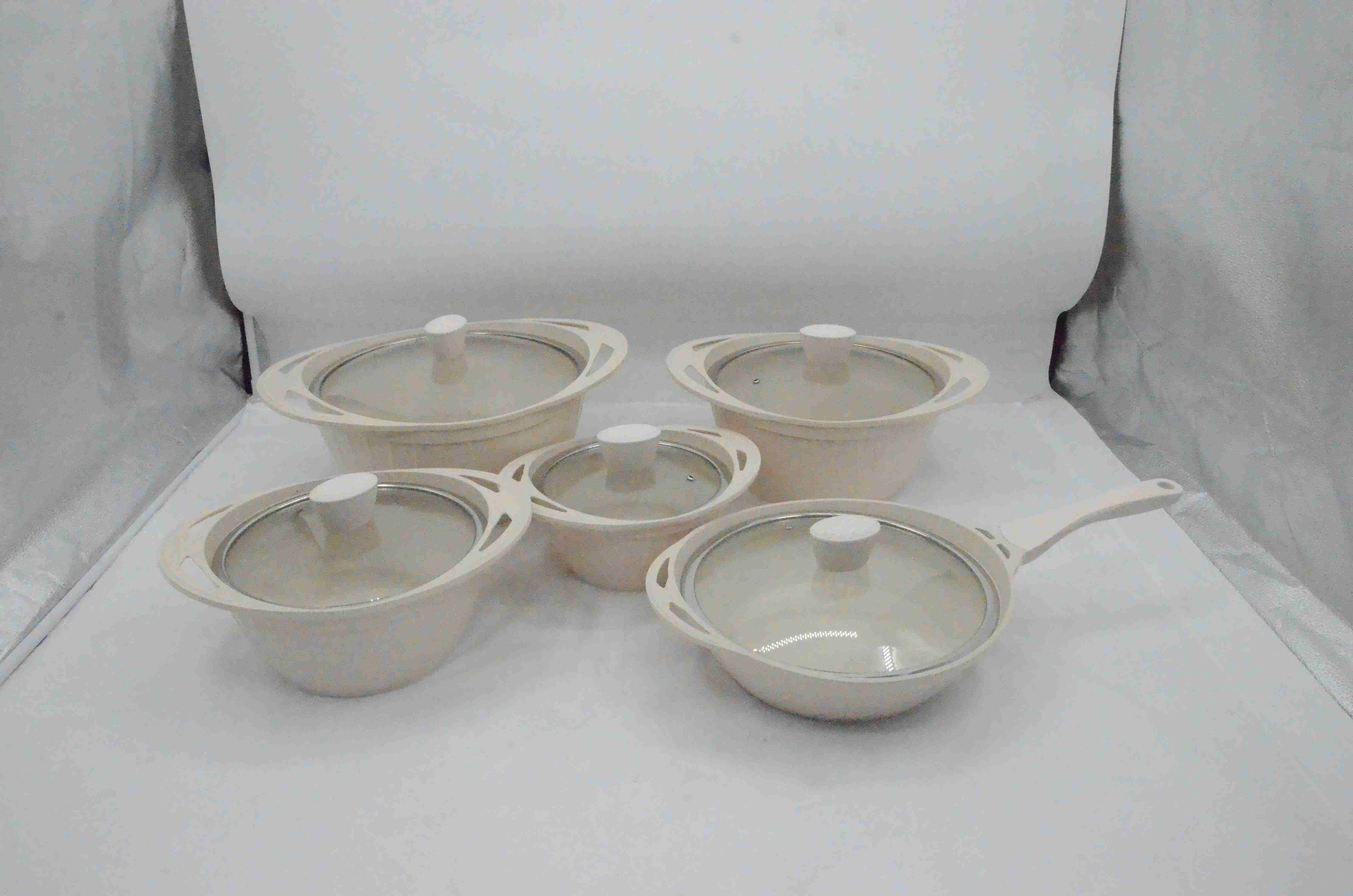Nest Cast Alum Pots and Deep FP Set 10pcs