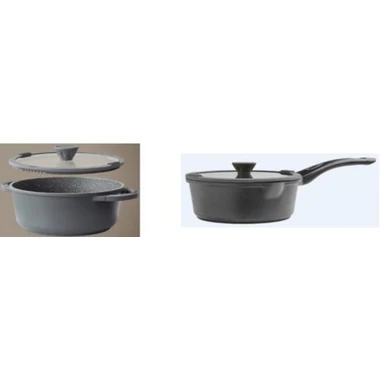 IB: Cast Aluminium Pot and Saucepan 18cm