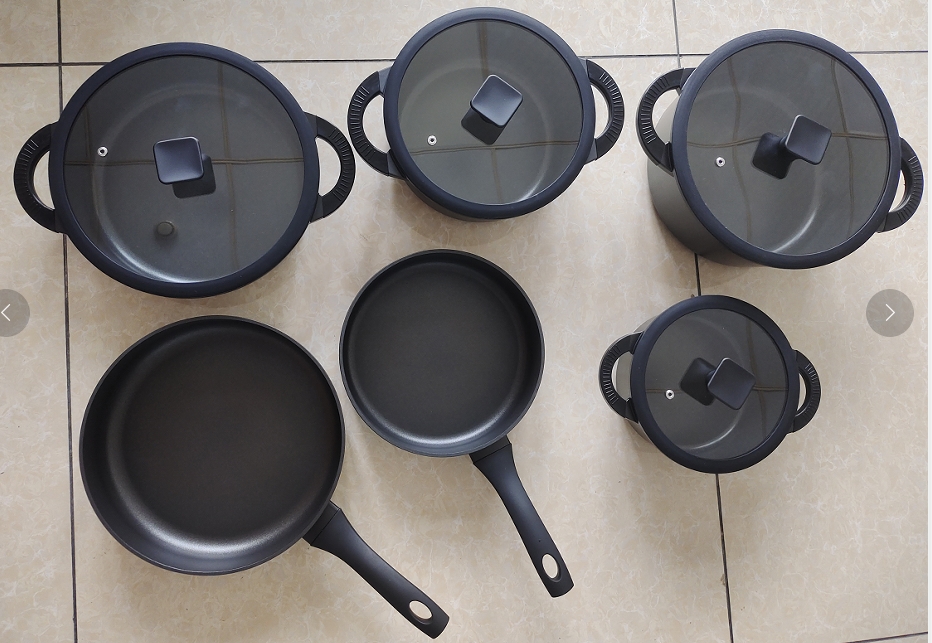 Cast pots & forged high pan 5pcs ILAG Premium black