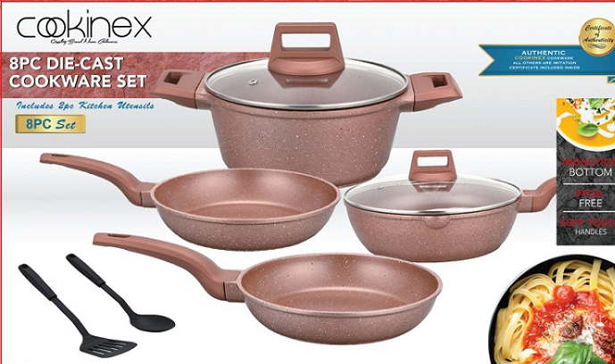 Die-cast cookware 8pcs