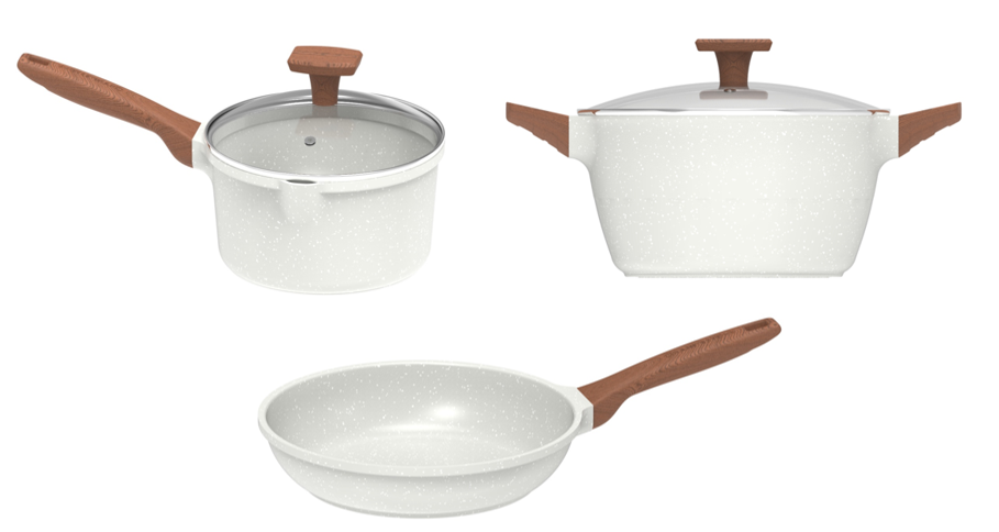 Granitestone cast aluminum cookware set 10pcs