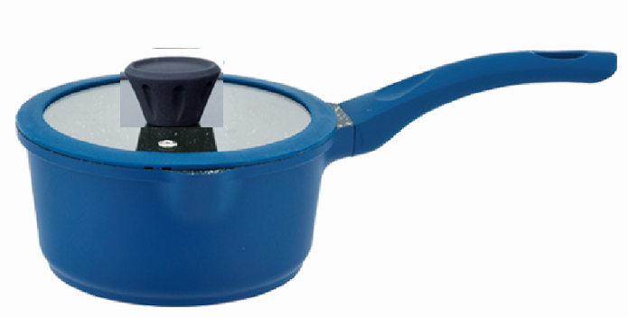 Cast sauce pan w/silicone grip