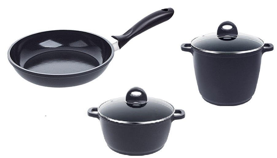 basic cast cookware set 5pcs