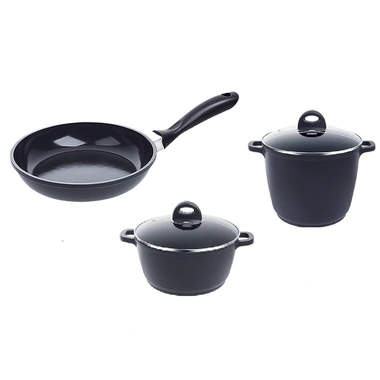 basic cast cookware set 5pcs