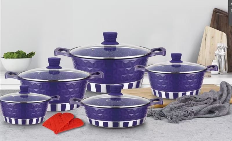 12pcs Cast Alum DIAMOND Cookware Set