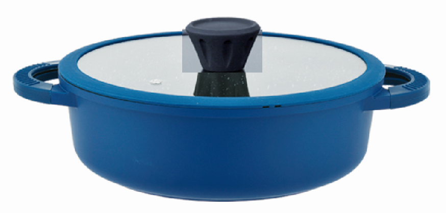 Cast alum saute pan w/silicone grip