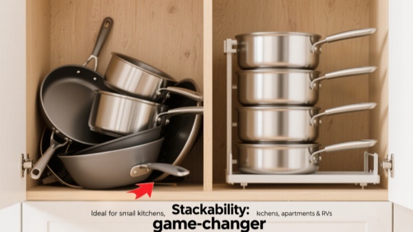 Stackability of pots and pans