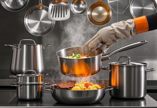stainless steel cookware include frying pans (skillets), saucepans, stockpots, and even grill pans