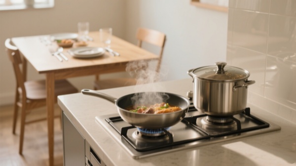 Stainless steel pans and pots