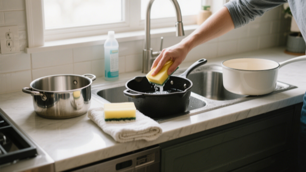4 quart pot in different material cleaning
