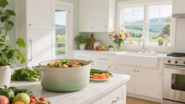 6–8 Quarts Ceramic Stockpot capable of feeding 4–6 people