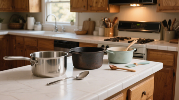 stainless steel ceramic coated and cast iron 4 quart pot