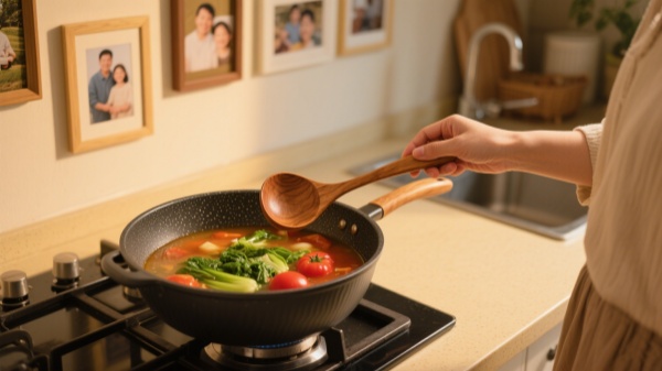 Choose silicone wood or nylon tools to protect non-stick valleys