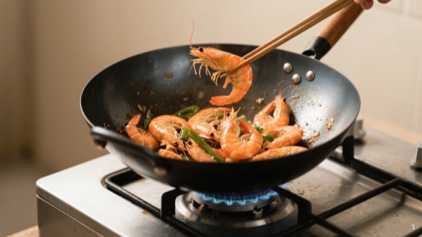 a round bottom wok on gas stove