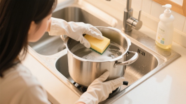 Stainless Steel Stock Pot Cleaning
