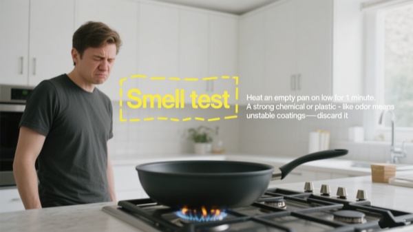 Smell test of non toxic pan