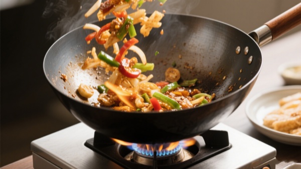 Round bottom heat concentration and tossing
