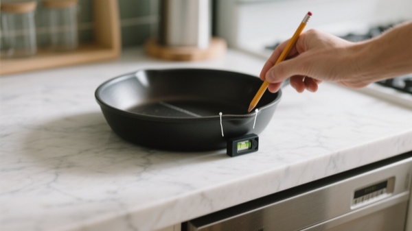Measure the Cooking Surface Diameter-Mark or note the two points on the rim of the level