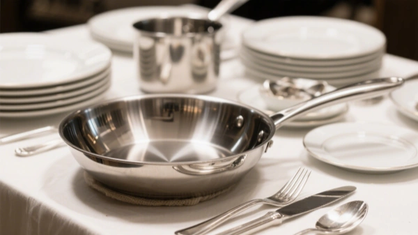 long-lasting glossy finish 18 10 stainless steel cookware in hospitality tableware