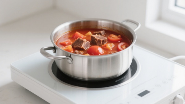 Use an aluminum pot to cook acidic food