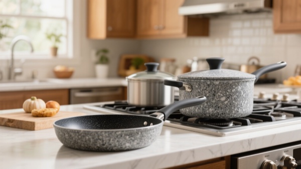 Granistone coating applied to pans and pots
