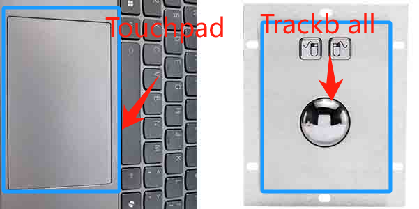 KEYU a touchpad and trackball