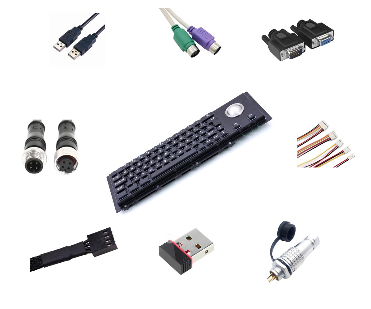 Industrial custom full size mechanical keyboard interfaces