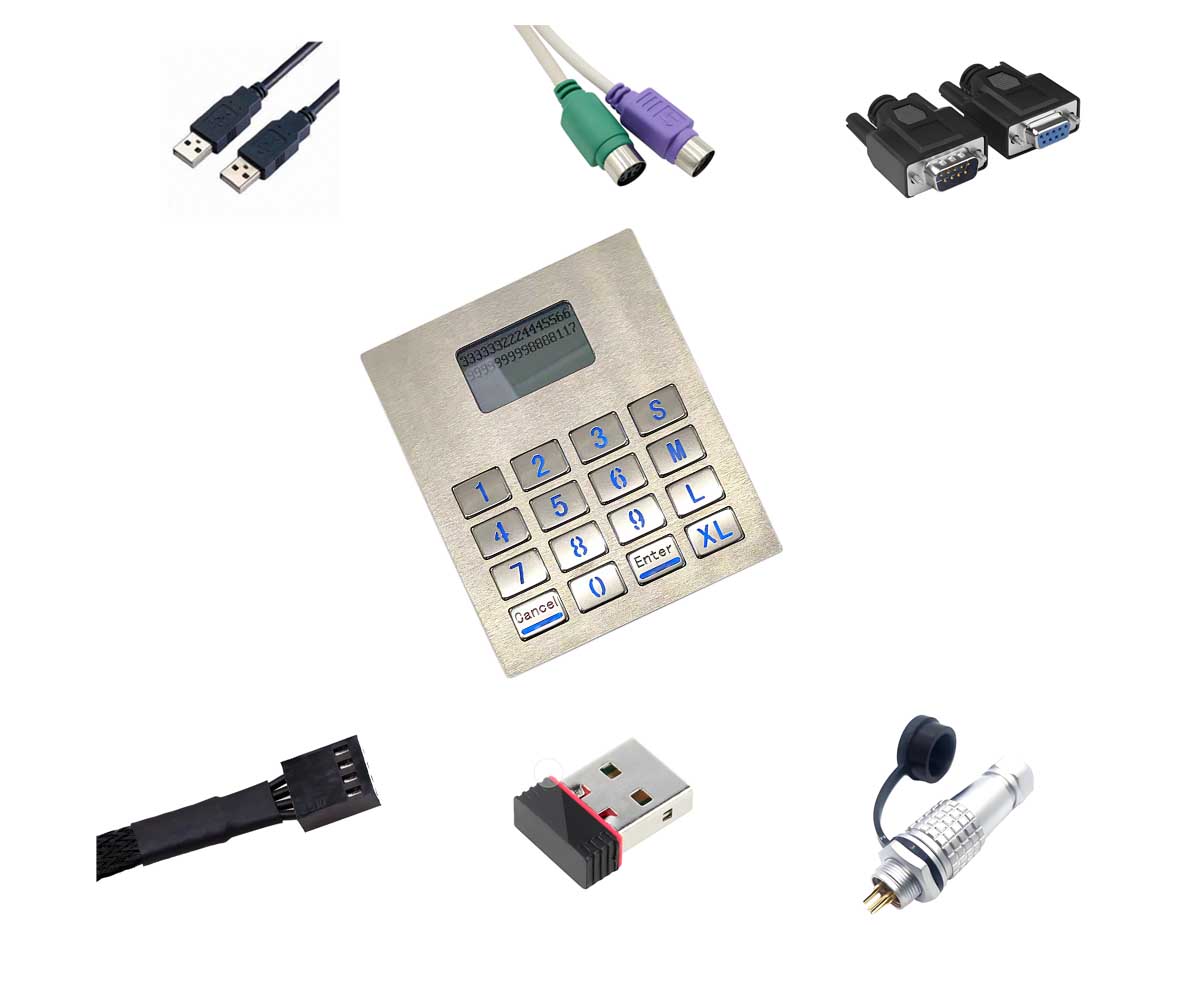 metal keyboard with lcd display interface