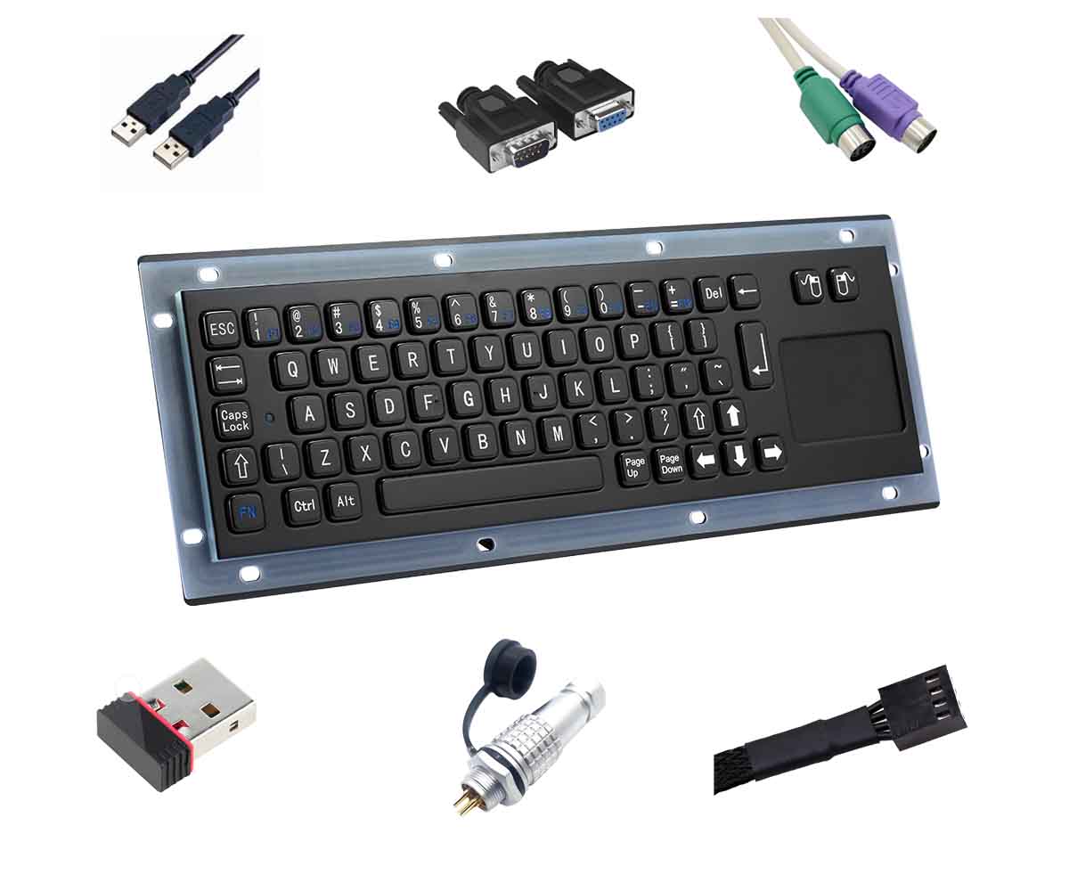 industrial black metal keycaps interface