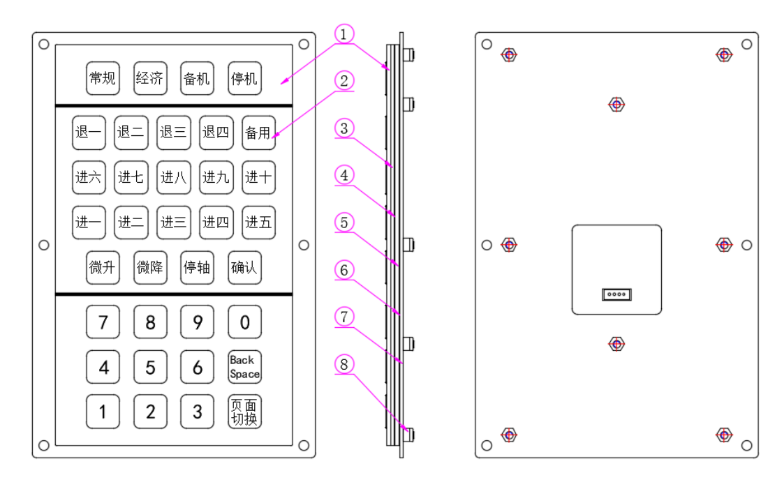 Industrial metal computer number keypad usb structure