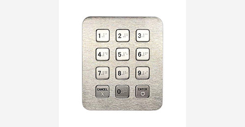Manufacturer of RS232 metal keypad with braille - KEYU