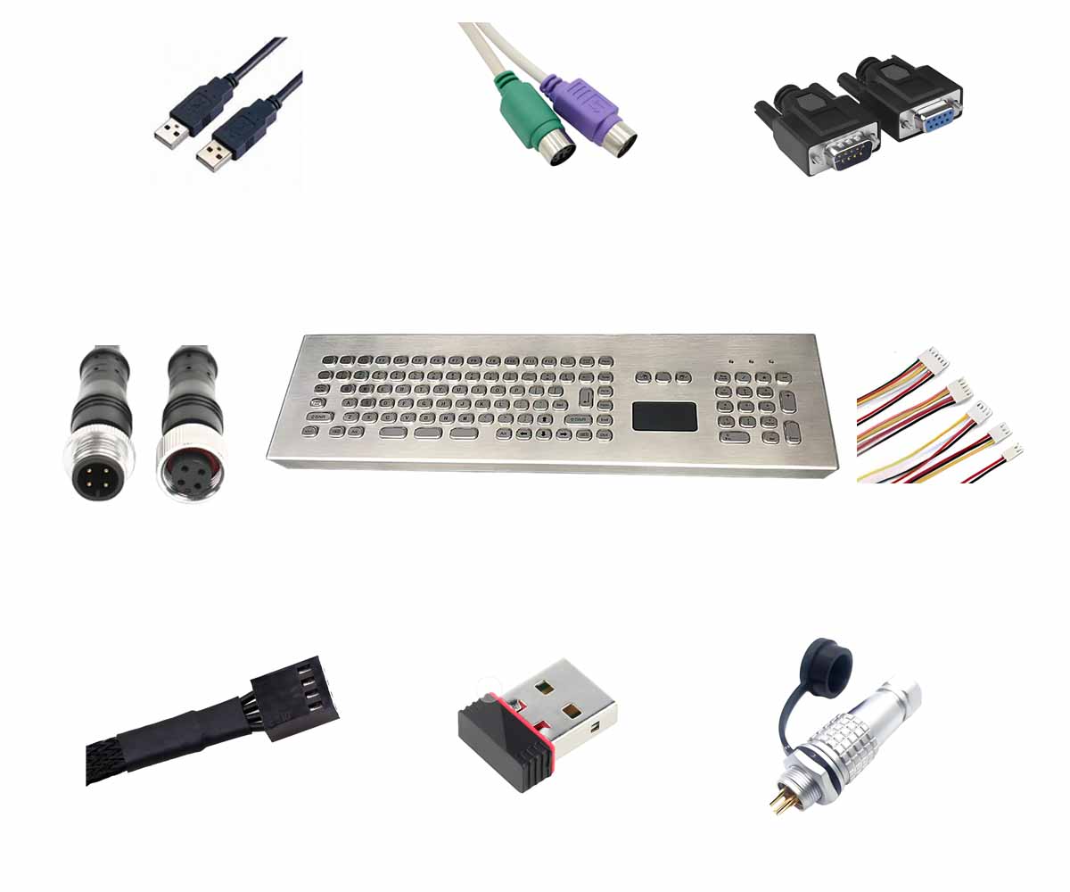 mini usb keyboard with touchpad and number pad interfaces