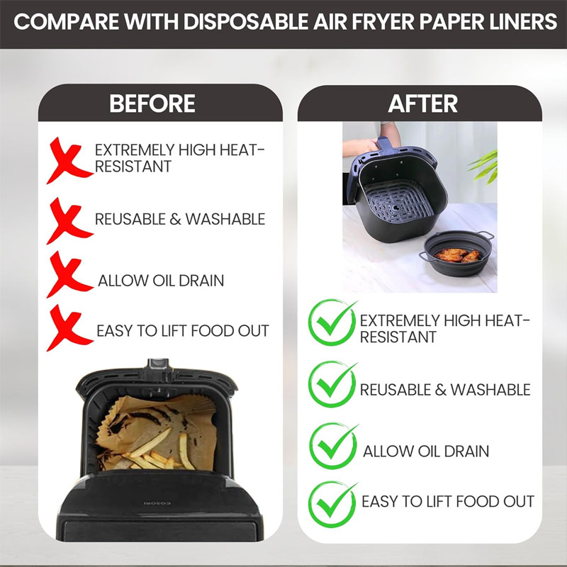 silicone liners for air fryers