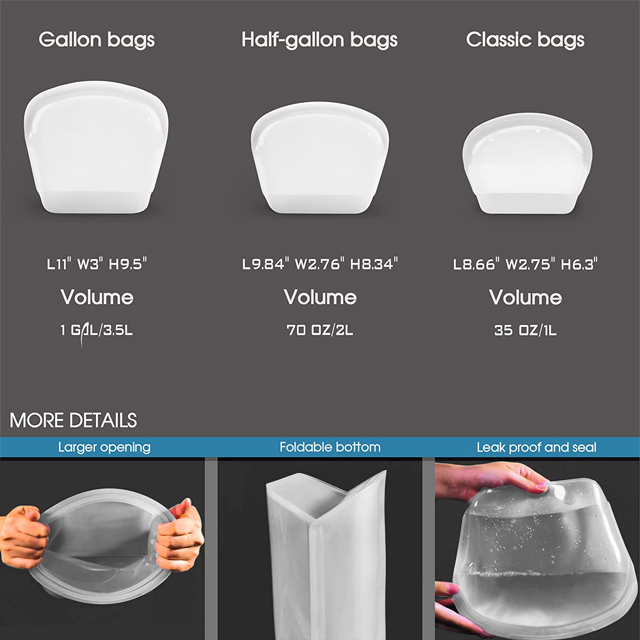 silicone food storage bags