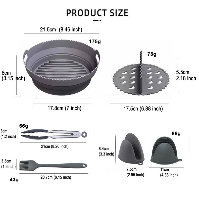 silicone air fryer accessories