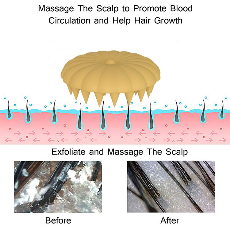 silicone hair scrubber
