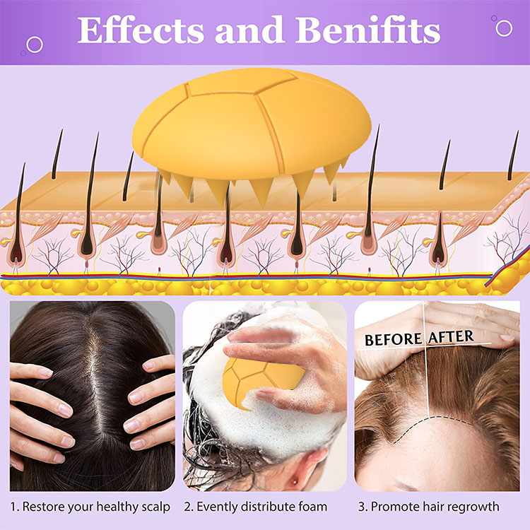 silicone shampoo brush