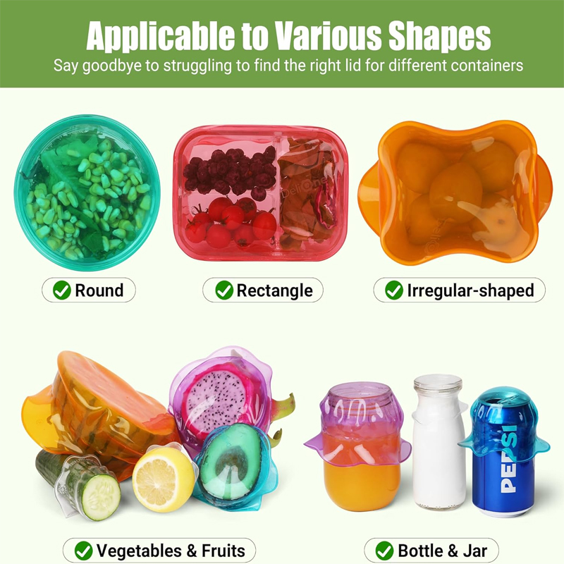 stretchable silicone lids
