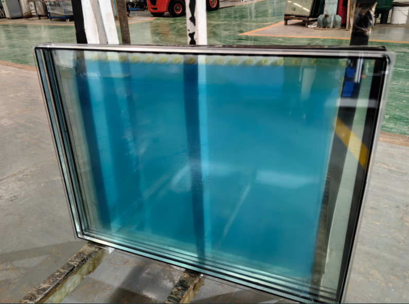 Glass with coating completed