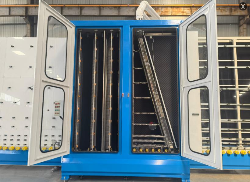 vertical glass washing machine for insulating glass drying
