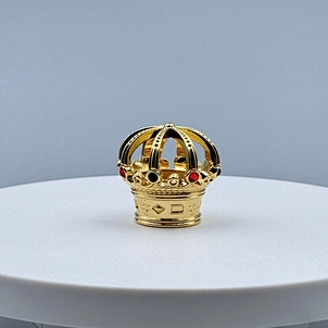 High-End Custom Logo Crown Lids Cover Luxury Zamak Perfume Bottle Cap Zinc Alloy 15mm Pump Sprayer for Perfume Bottle