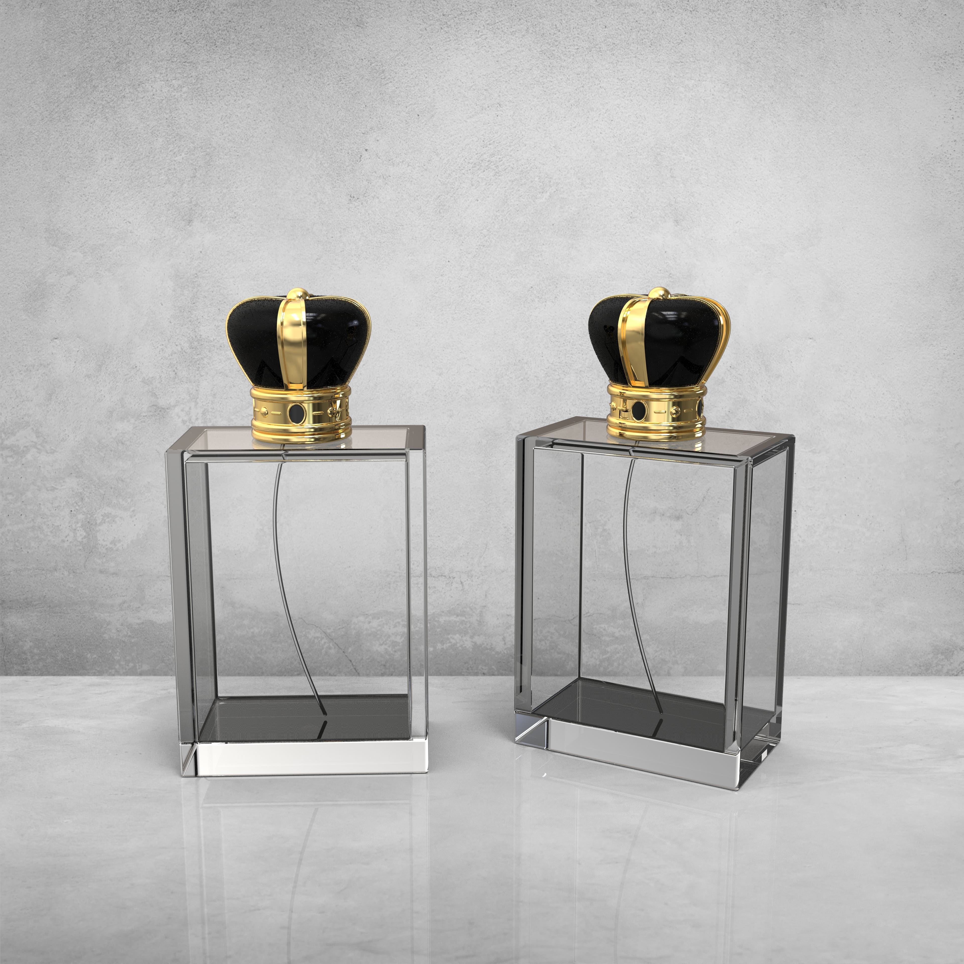 New Design Gold Crown Shaped Luxury Zamak Perfume Caps For Fea 15 Perfume Glass Bottles