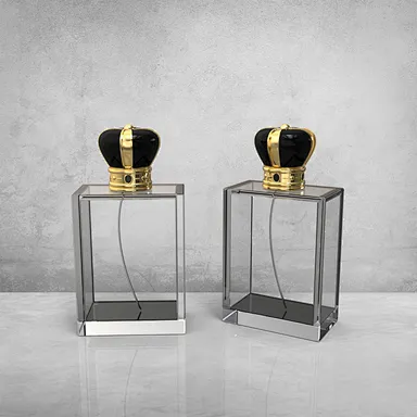 New Design Gold Crown Shaped Luxury Zamak Perfume Caps For Fea 15 Perfume Glass Bottles